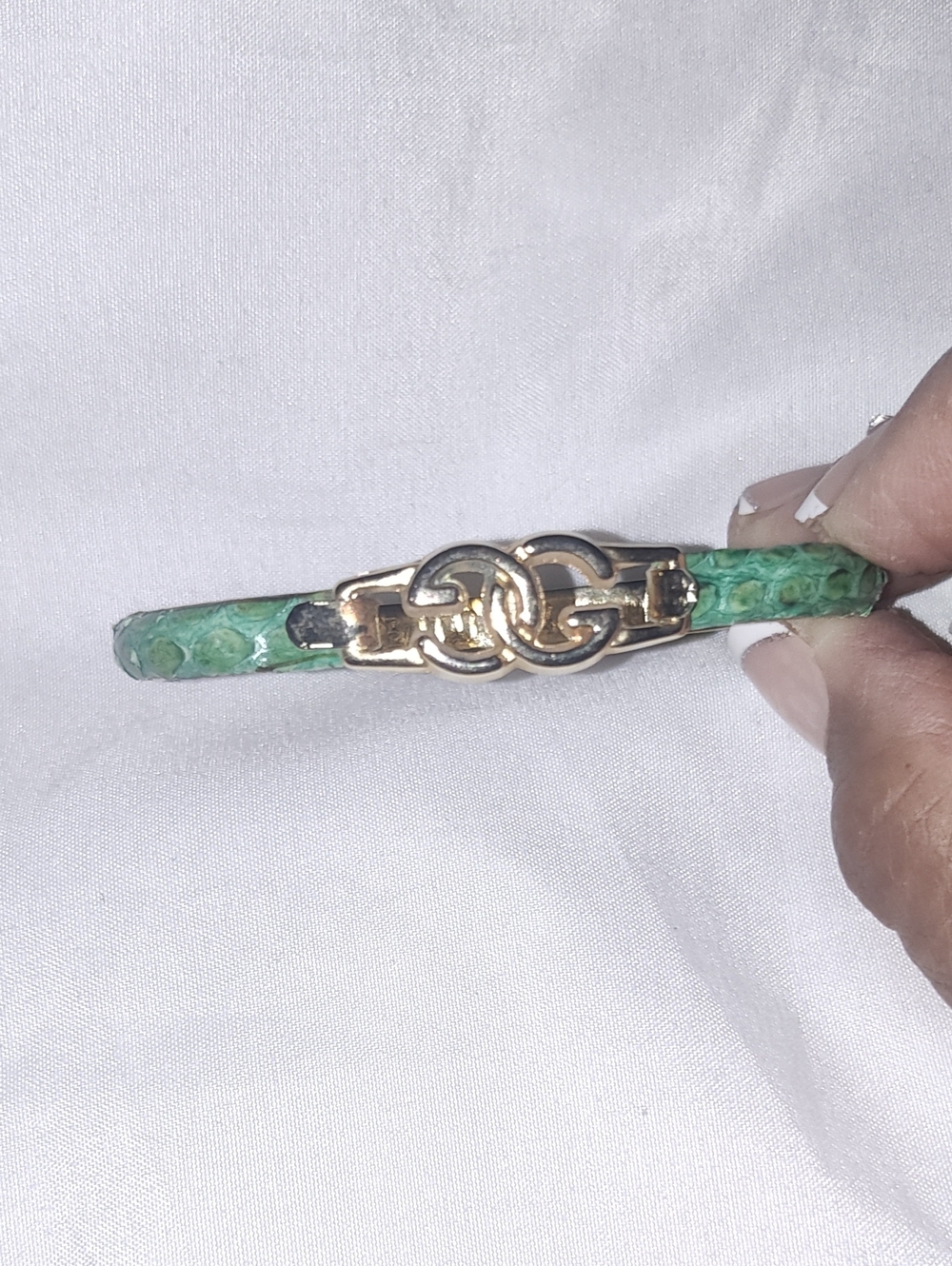 Vintage Gucci Snake Skin Leather Bracelet